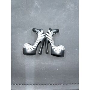 Monster High Frankie‎ Stein G1 Striped Black White Heels Shoes